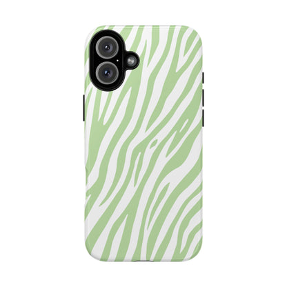 Mint Tiger Print Phone Case