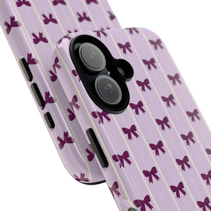 Retro Plum Purple Bow Pattern Phone Case