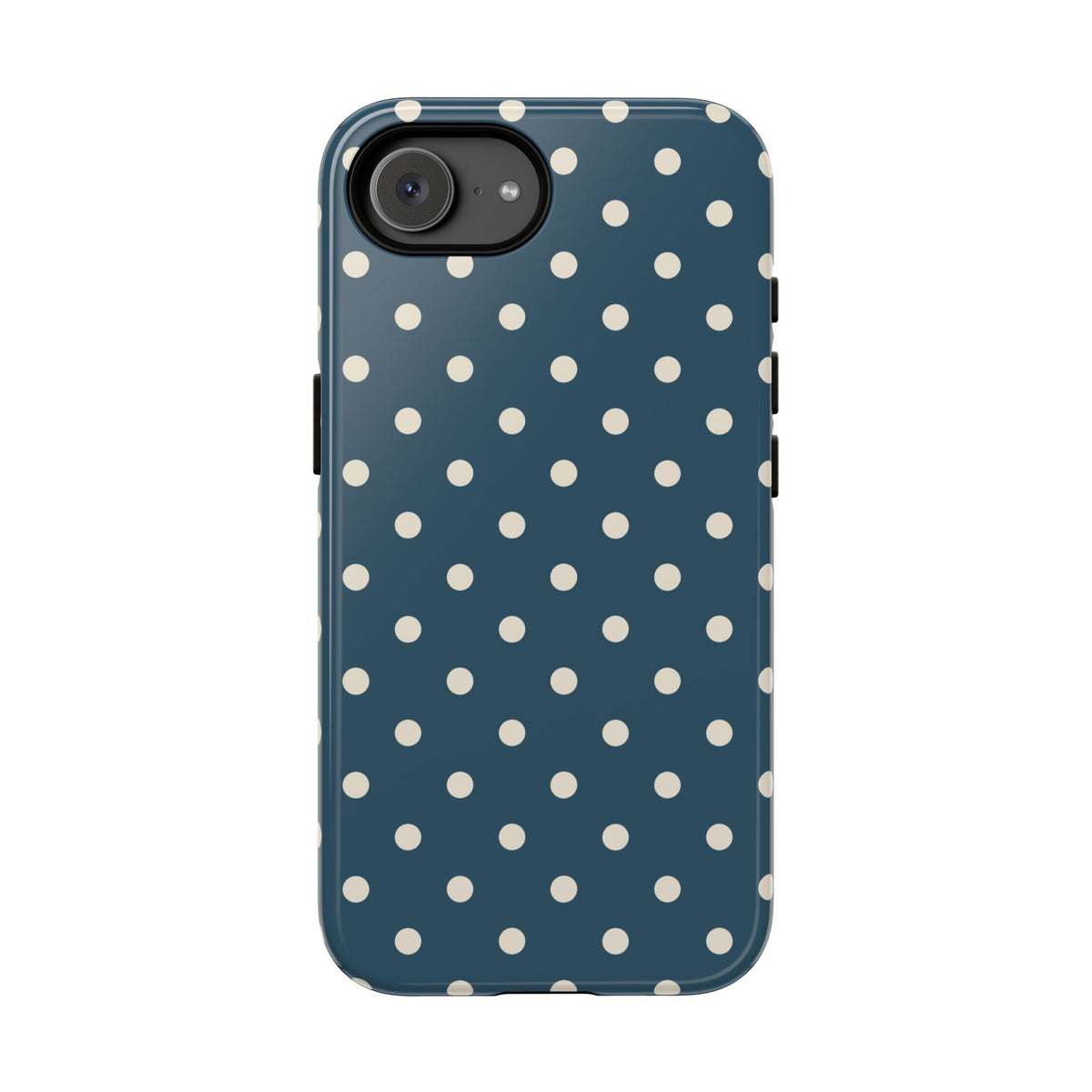 Blue & White Dot Pattern Phone Case - Blue Phone Case - iPhone 17e / Glossy