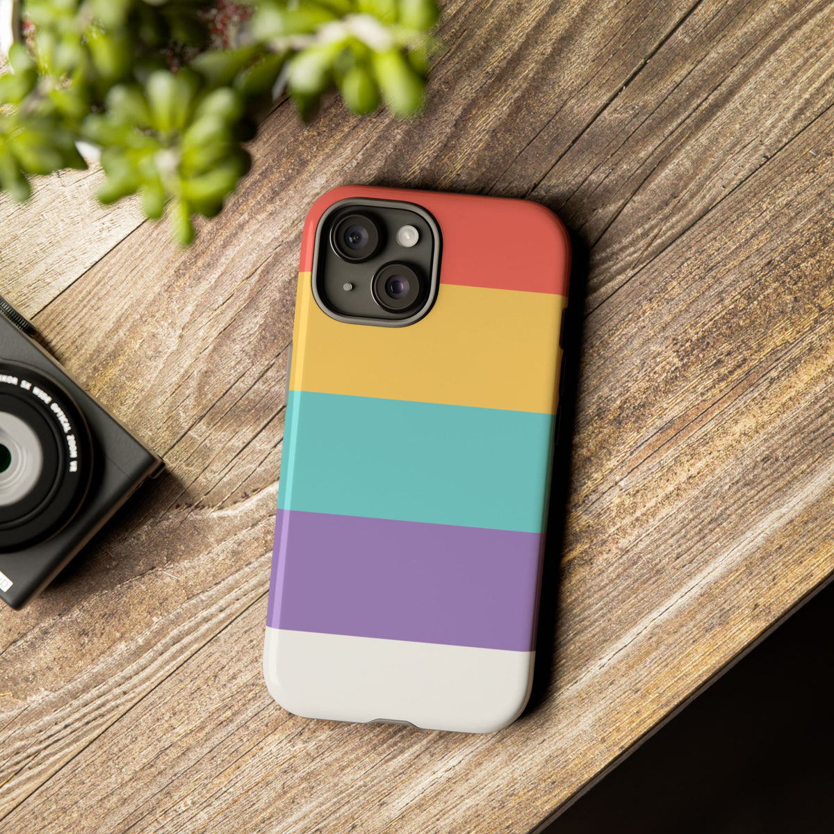 Pastel Rainbow Stripe Pattern Phone Case - Phone Case