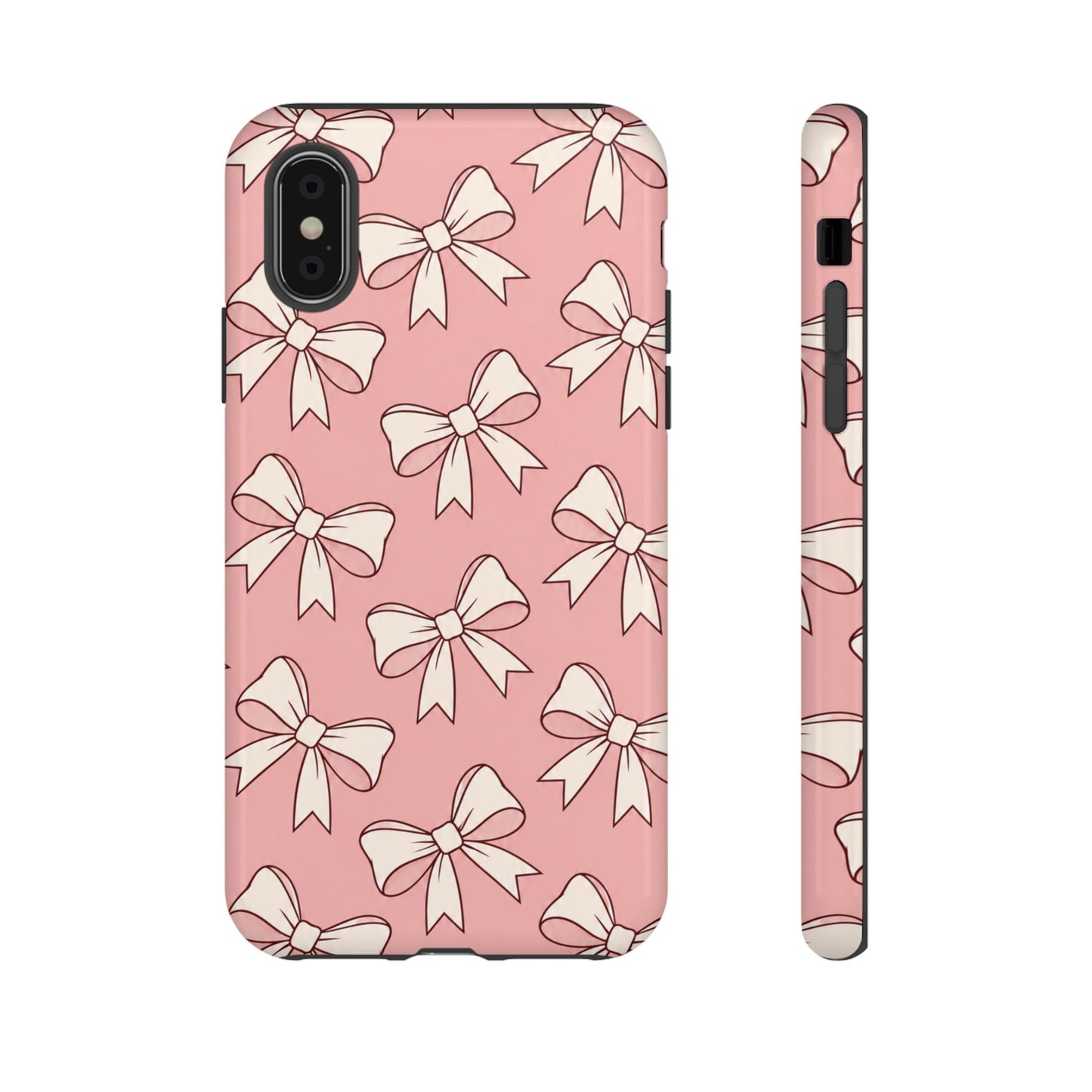 Chic Blush Pink Bow Pattern Phone Case
