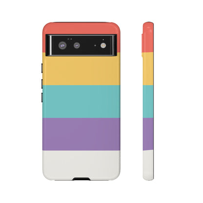 Pastel Rainbow Stripe Pattern Phone Case - Phone Case - Google Pixel 6 / Glossy