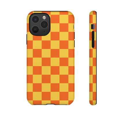 Trendy Orange & Yellow Checked Pattern Phone Case - Orange Phone Case - iPhone 11 Pro / Glossy