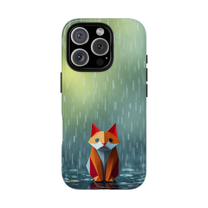 iPhone 16 Pro / Glossy Phone Case - Origami ’Soggy Fox’ Design Phone Case