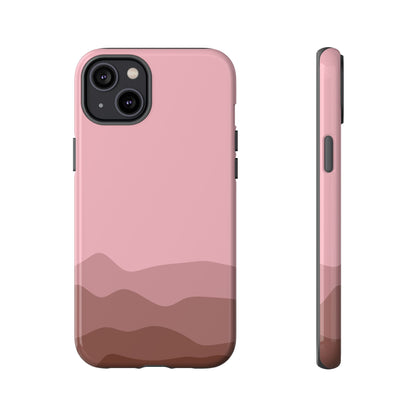 Pink Abstract Waves Protective Phone Case - Pink Phone Case - iPhone 14 Plus / Glossy