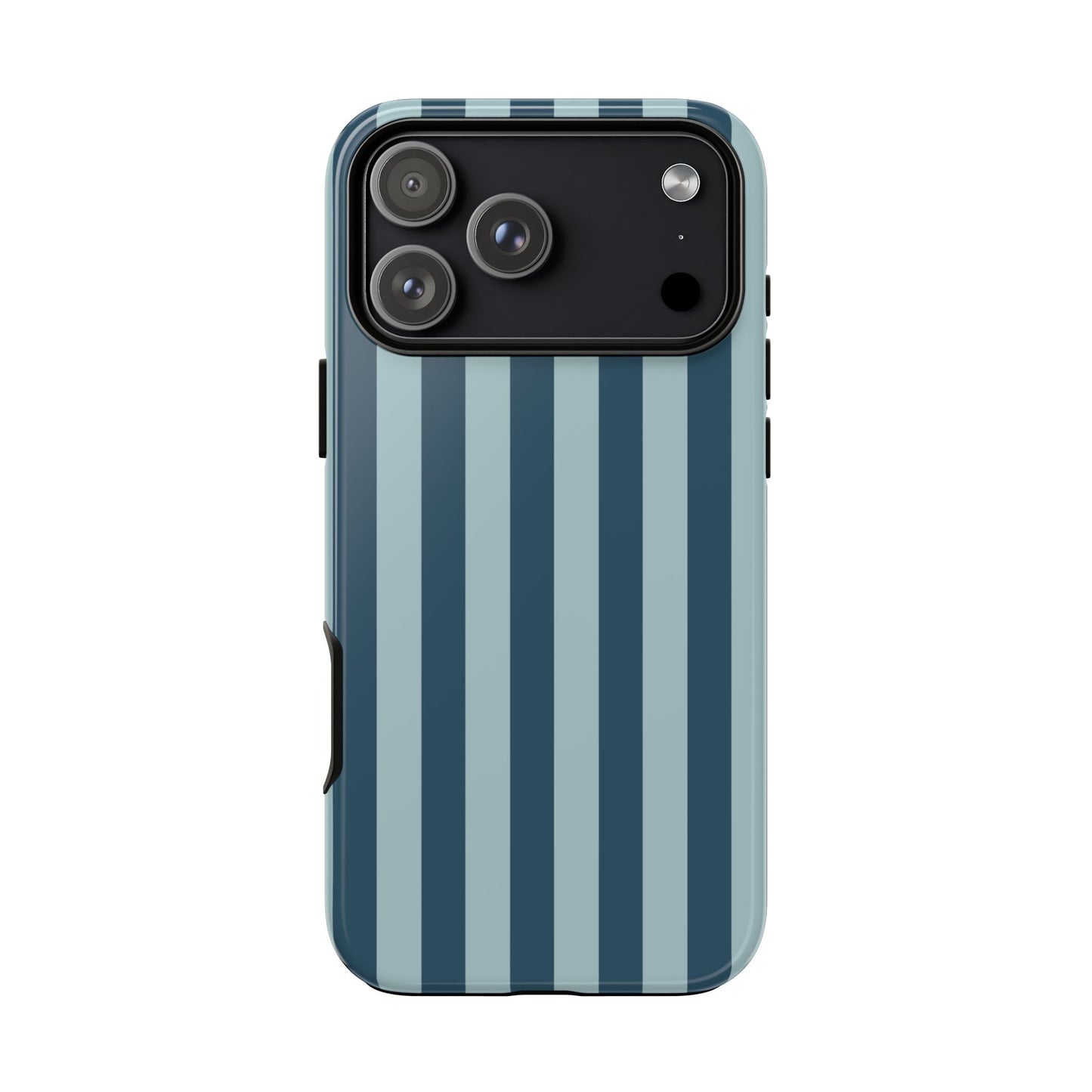 iPhone 17 Pro Max / Glossy Phone Case - ’Blue Stripe Pattern’ Phone Case