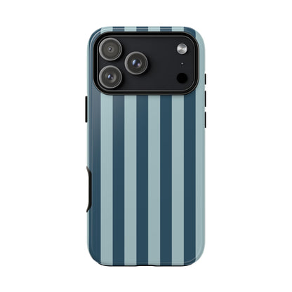 iPhone 17 Pro Max / Glossy Phone Case - ’Blue Stripe Pattern’ Phone Case