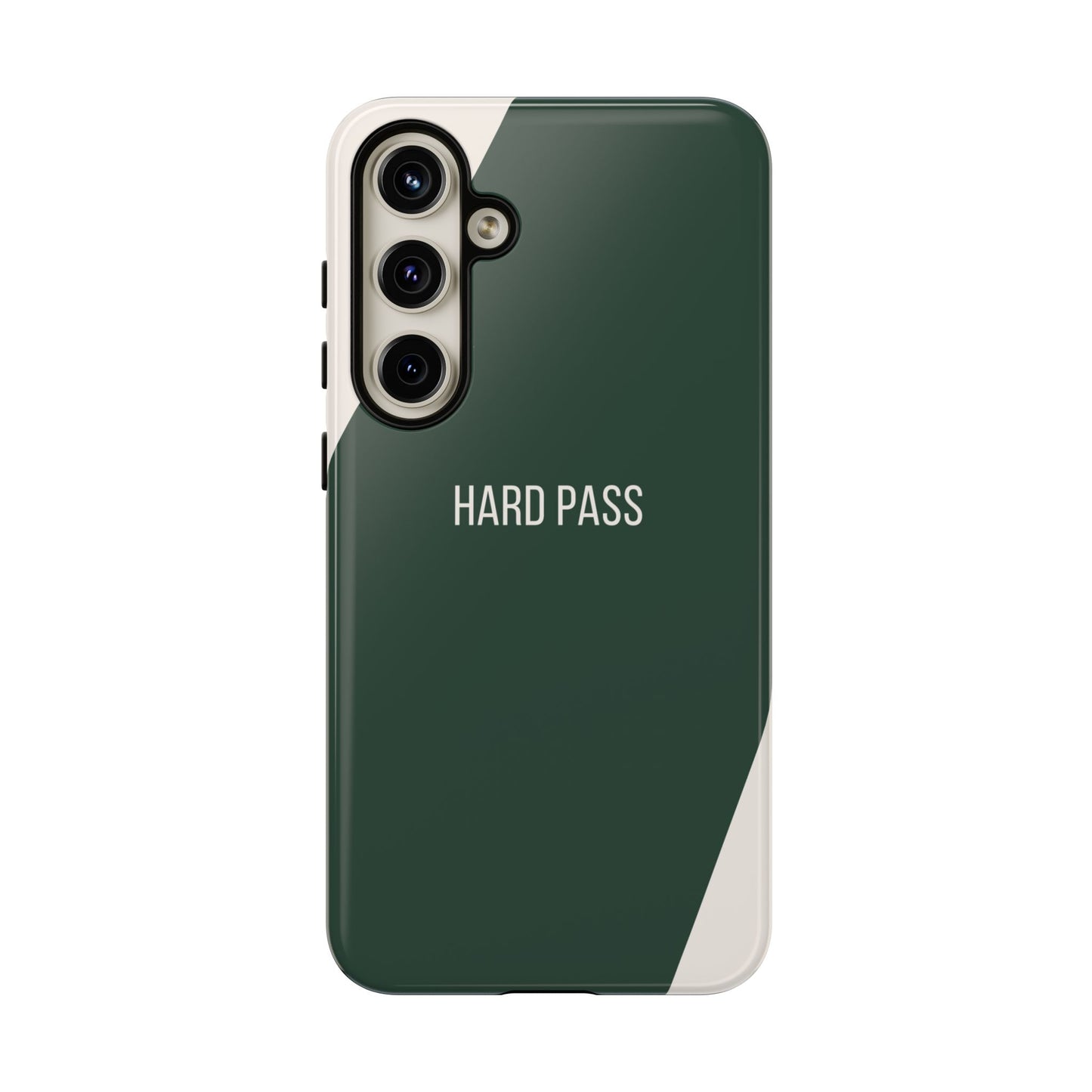 Samsung Galaxy S24 Plus / Glossy Phone Case - Sassy Statement Case ’Hard Pass’ in Green & White