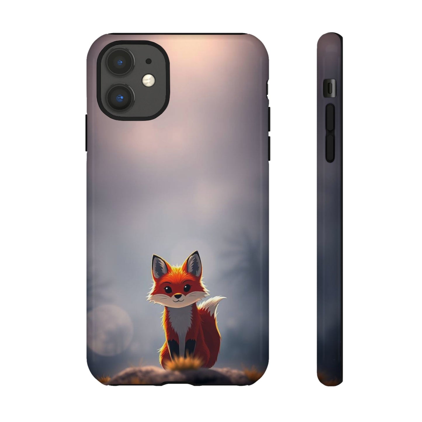 iPhone 11 / Glossy Phone Case - Cute Gothic Fox Design Phone Case