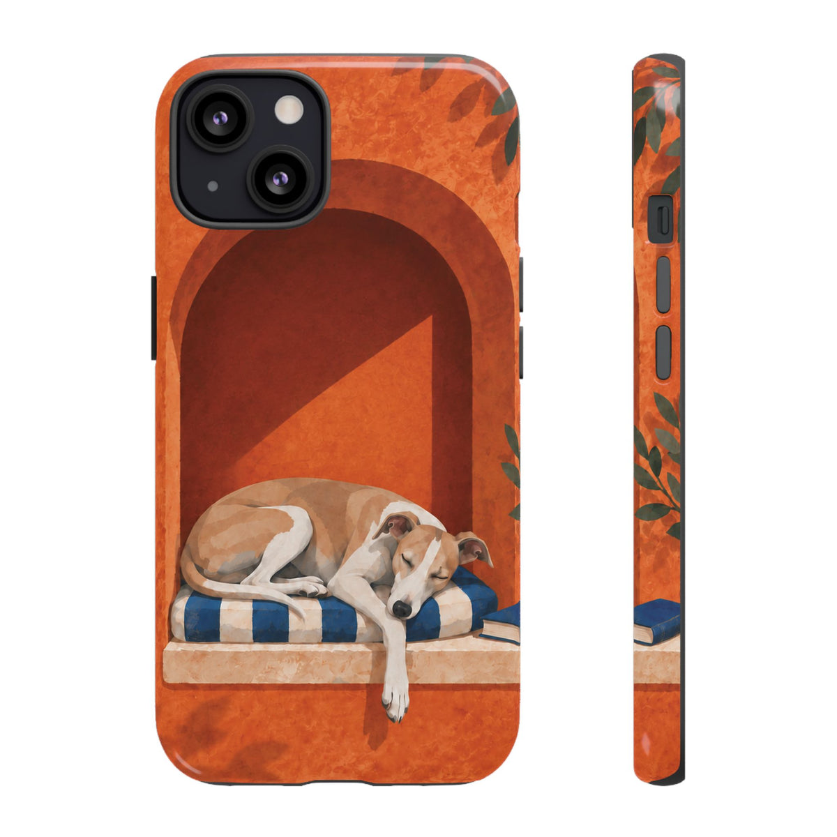 Whippet Siesta Nook Phone Case - Multicolor Phone Case - iPhone 13 / Glossy
