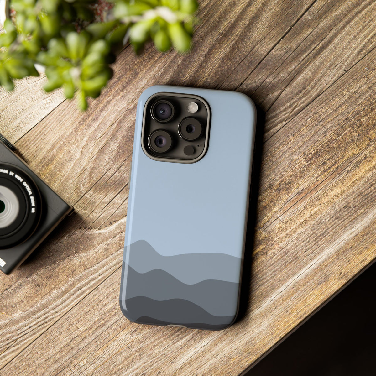 Blue Abstract Waves Protective Phone Case - Blue Phone Case