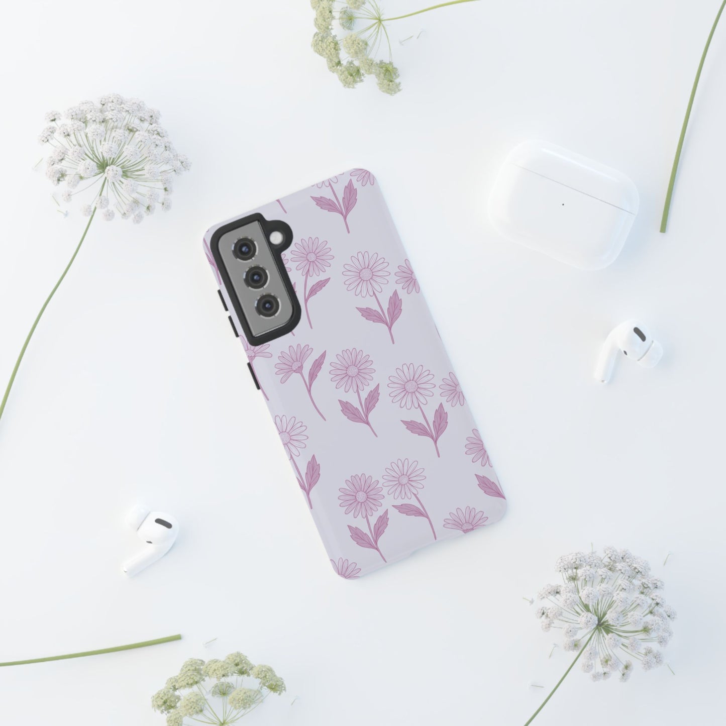 Pretty Lilac Daisy Pattern Phone Case
