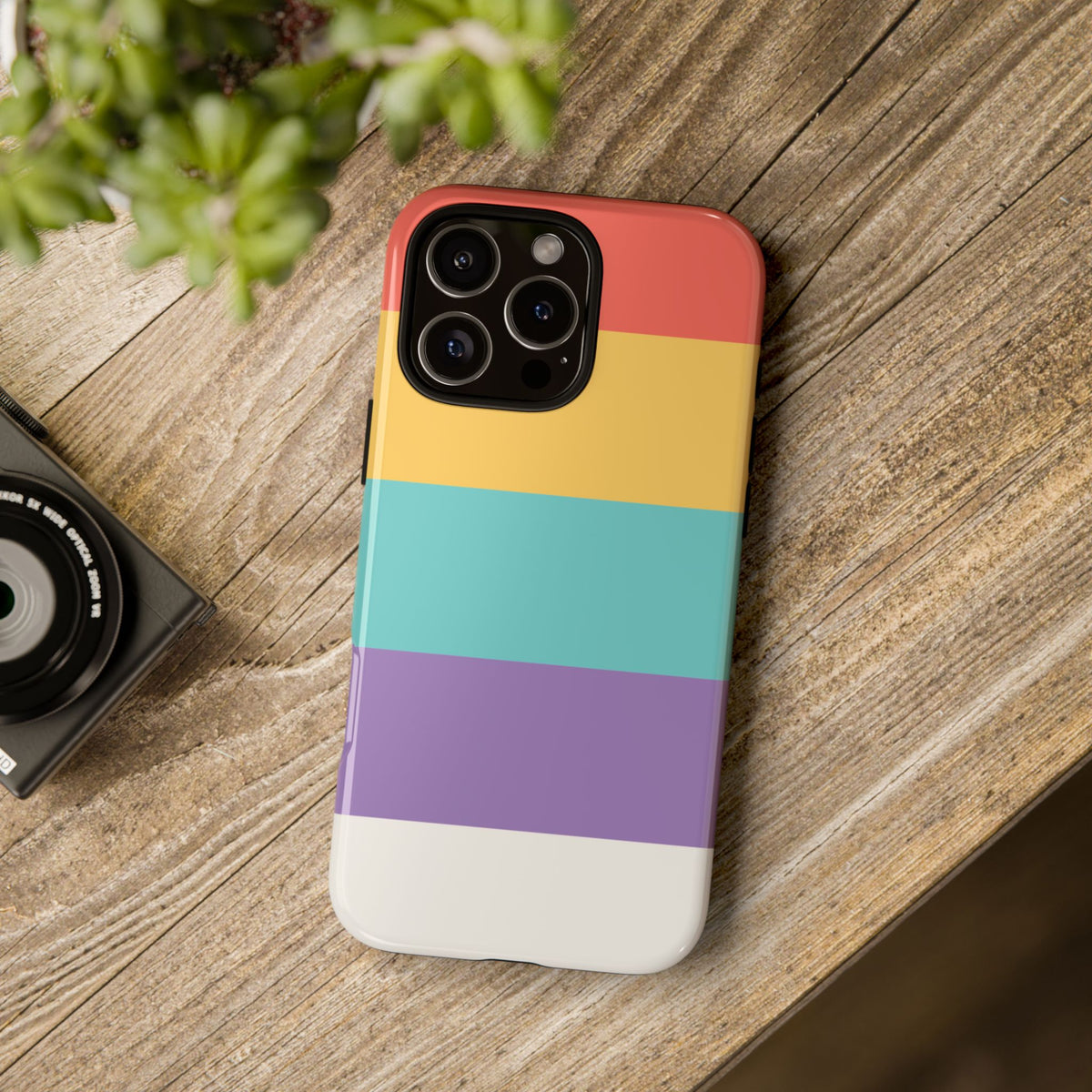 Pastel Rainbow Stripe Pattern Phone Case - Phone Case