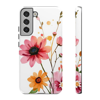 Samsung Galaxy S22 Plus / Glossy Phone Case - Watercolour Style Simple Wildflower Design Phone Case