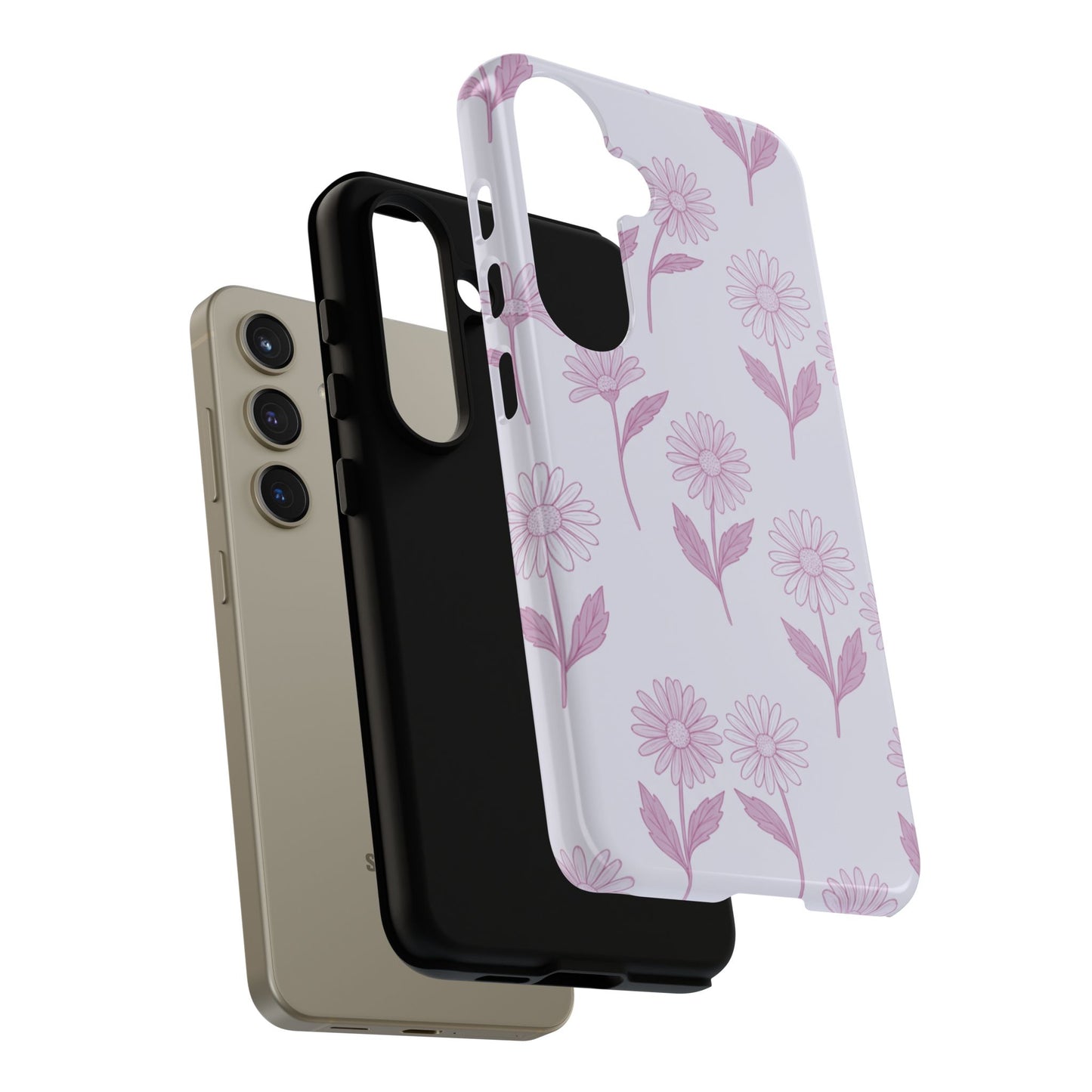 Pretty Lilac Daisy Pattern Phone Case