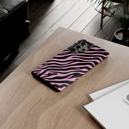 Stylish Blush Zebra Print Phone Case