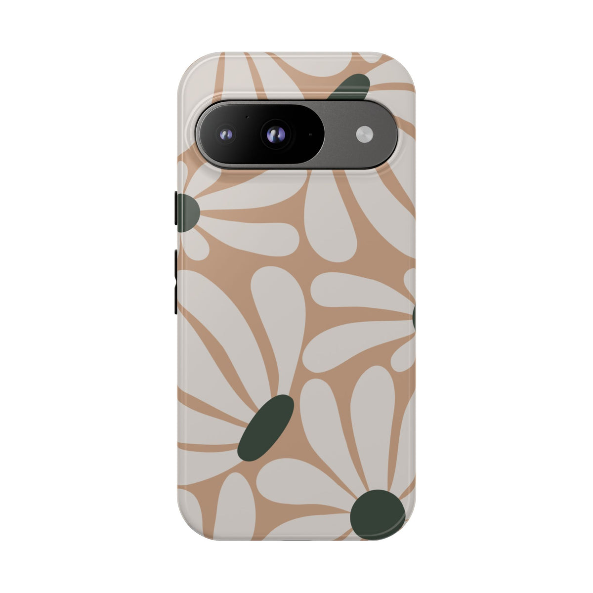 Retro Beige & White Daisy Pattern Phone Case - Beige Phone Case - Google Pixel 9 / Glossy