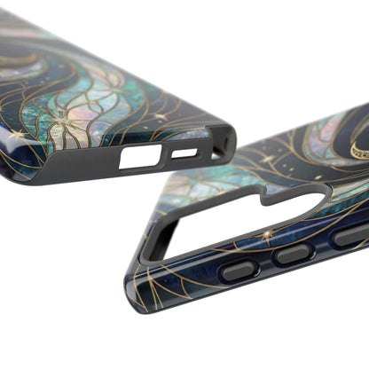 Elegant Navy & Teal Celestial Swirl Phone Case