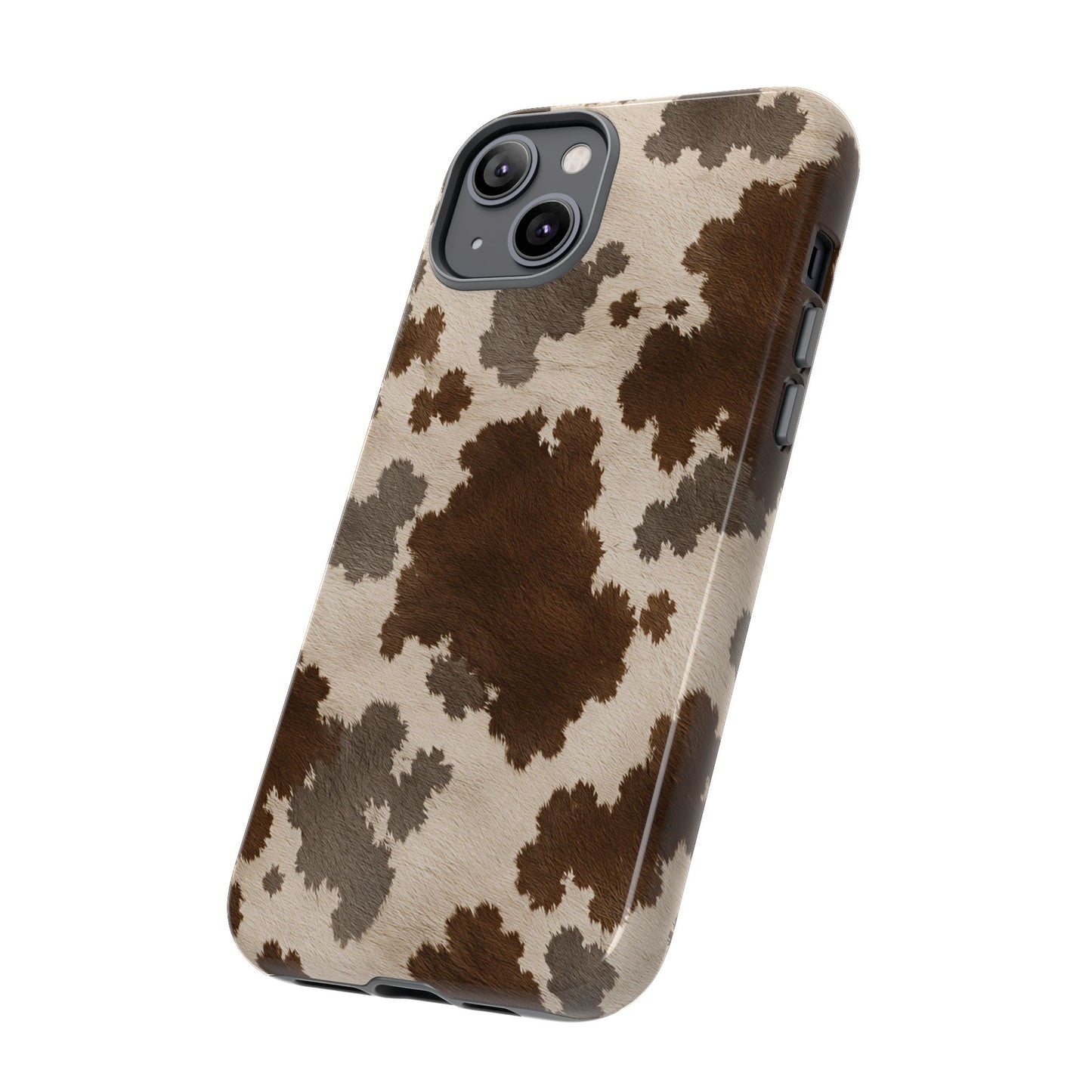 Stylish Mocha Cow Print Phone Case
