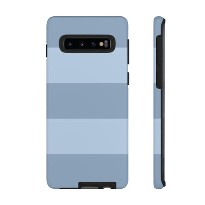 Light Blue Horizontal Stripe Pattern Phone Case - Blue Phone Case