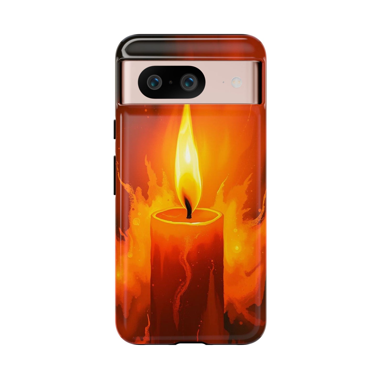 Google Pixel 8 / Glossy Phone Case - Red Candle Phone Case