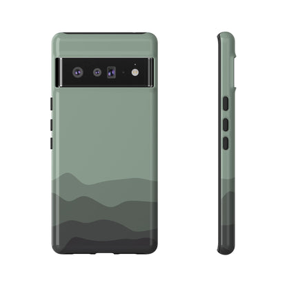 Green Abstract Waves Protective Phone Case - Green Phone Case - Google Pixel 6 Pro / Glossy