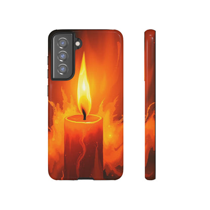 Red Candle Phone Case - Multicolor Phone Case - Samsung Galaxy S21 FE / Glossy