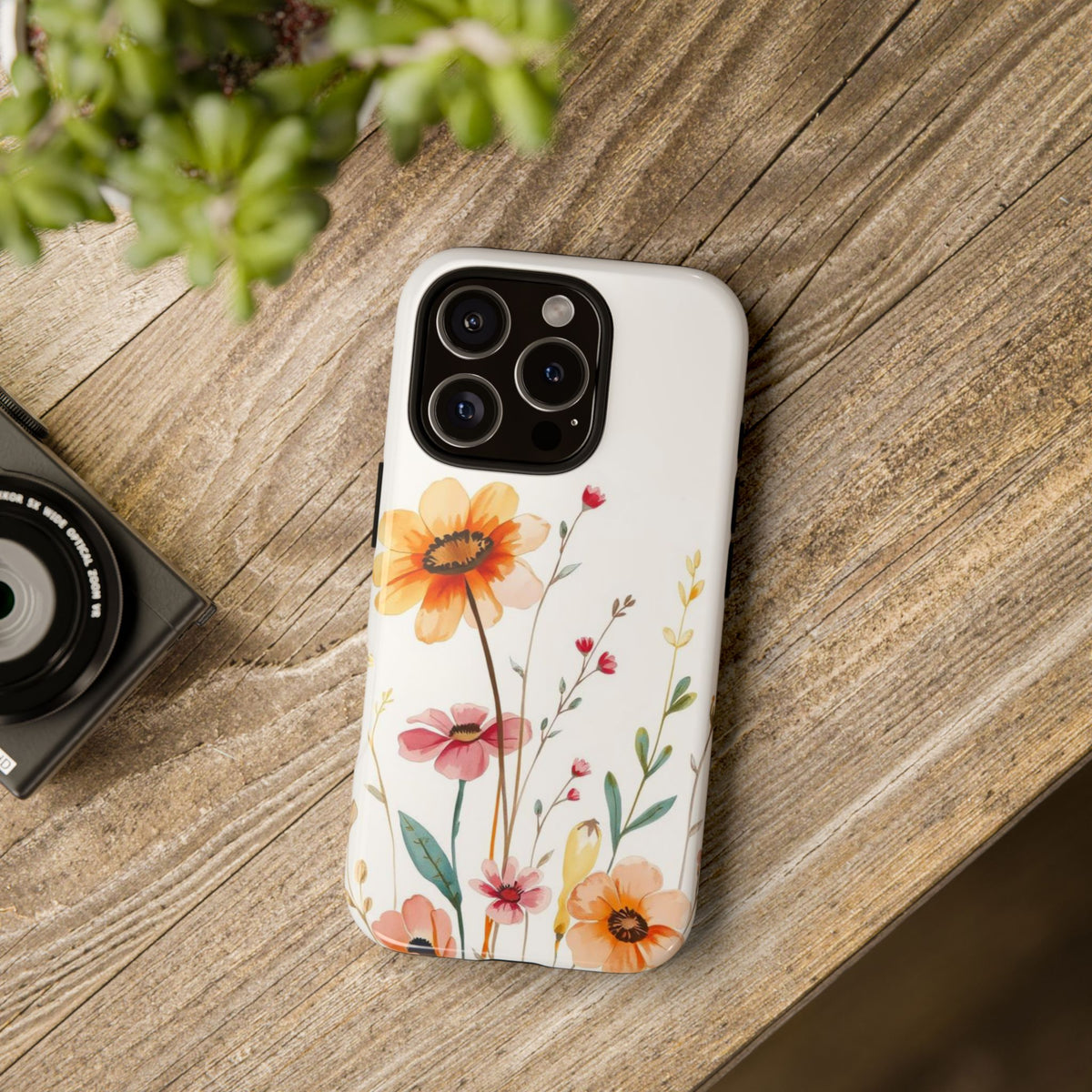 Boho Chic Watercolour Wild Blooms Pattern Phone Case - Multicolor Phone Case