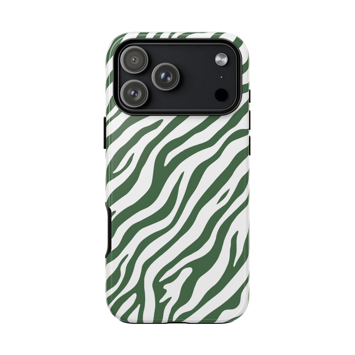 Stylish Sage Zebra Print Phone Case - Green Phone Case - iPhone 18 Pro Max / Glossy