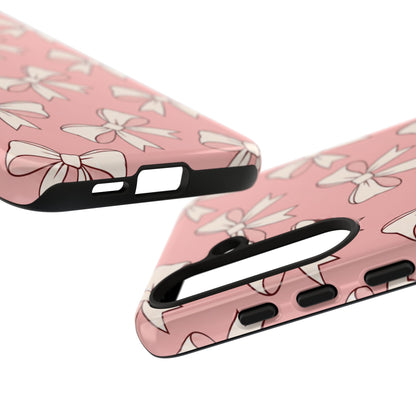 Chic Blush Pink Bow Pattern Phone Case