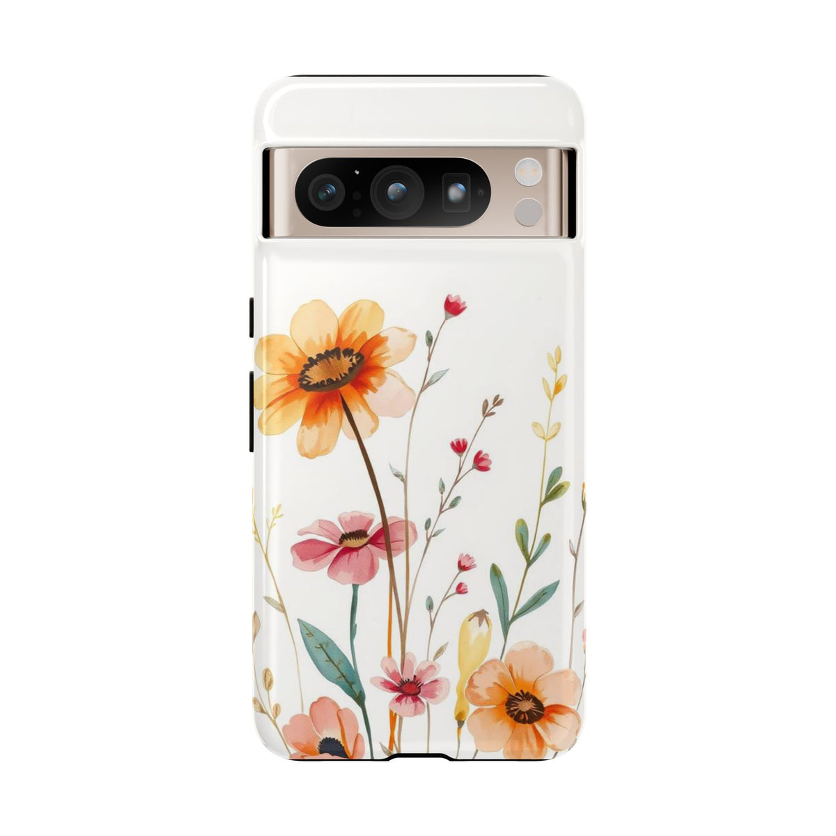Boho Chic Watercolour Wild Blooms Pattern Phone Case - Multicolor Phone Case - Google Pixel 8 Pro / Glossy