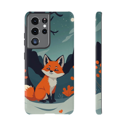 Samsung Galaxy S21 Ultra / Glossy Phone Case - Cute Fox Design Phone Case