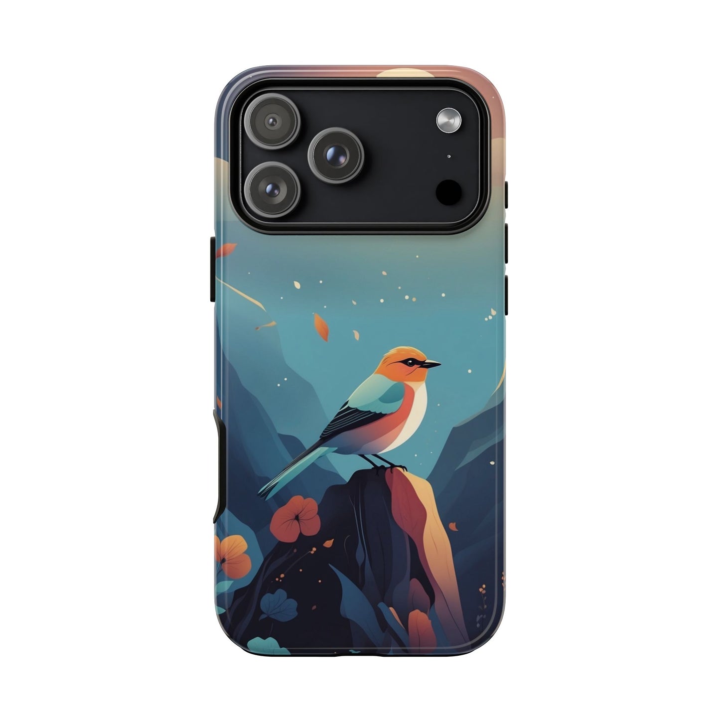 iPhone 17 Pro Max / Glossy Phone Case - Stylised Bird Design Phone Case