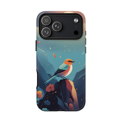 iPhone 17 Pro Max / Glossy Phone Case - Stylised Bird Design Phone Case