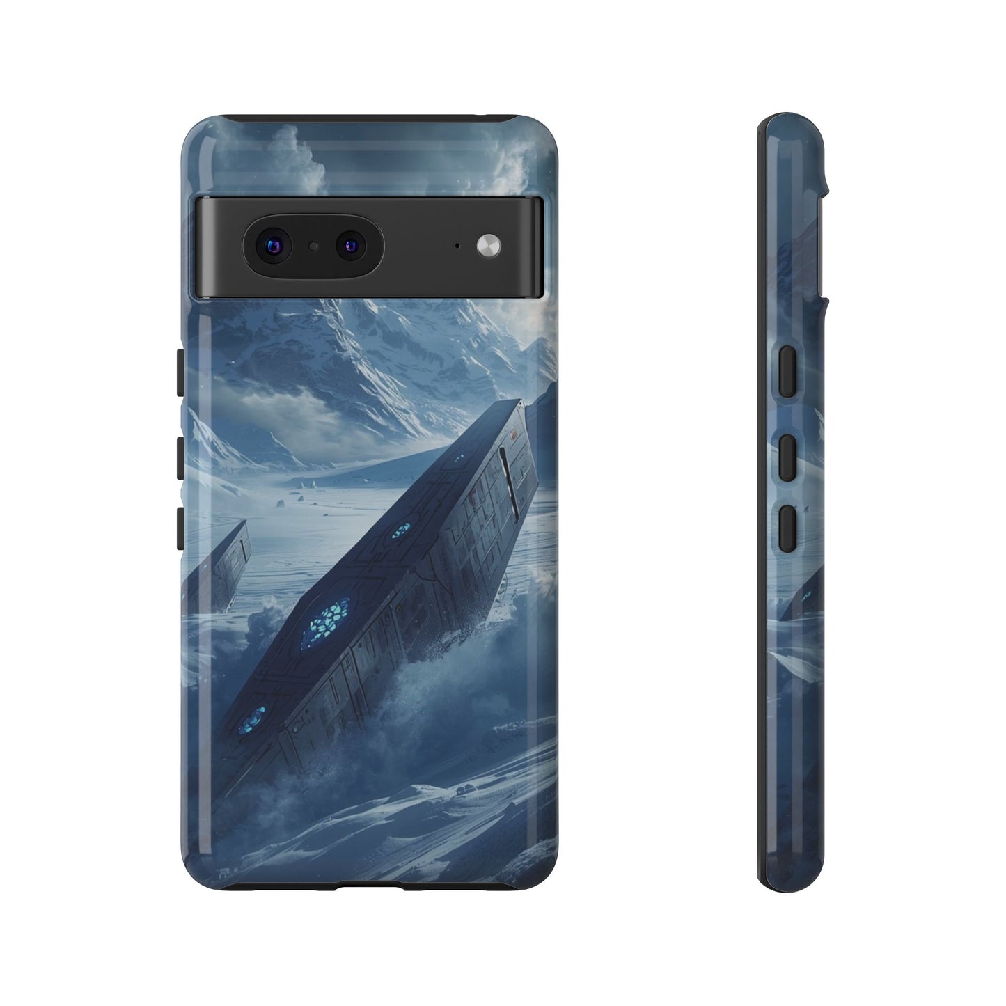 Google Pixel 7 / Glossy Phone Case - Frozen Alien Wreckage Sci-fi Phone Case