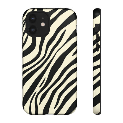 Modern Neutral Zebra Print Phone Case