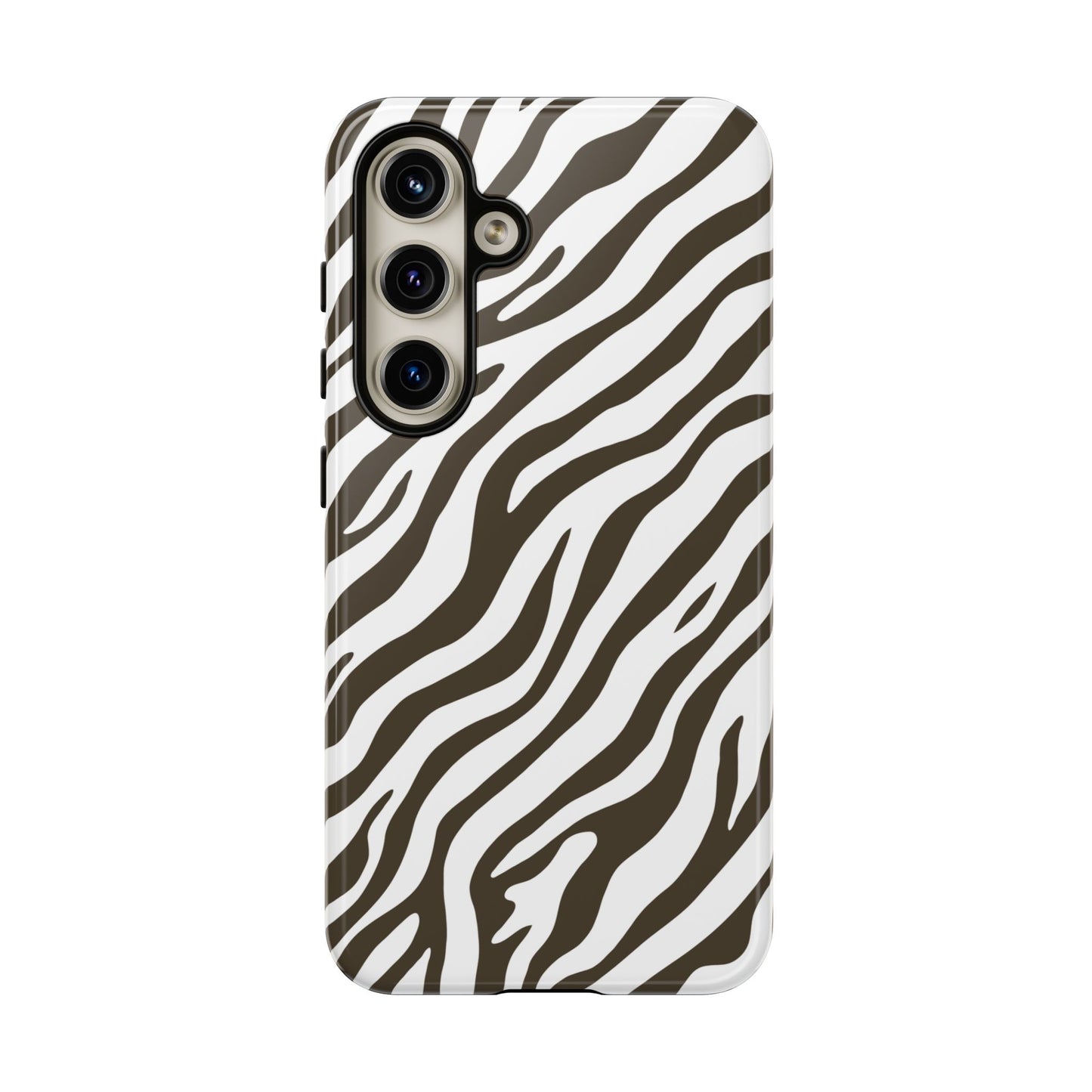 Stylish Mocha Zebra Print Phone Case