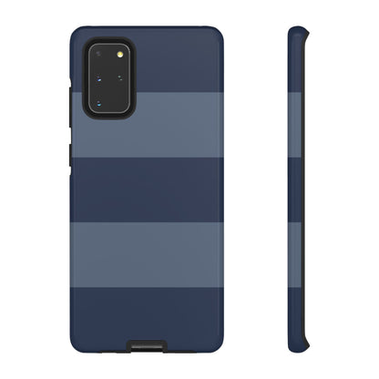 Dark Blue Horizontal Stripe Pattern Phone Case - Blue Phone Case - Samsung Galaxy S20+ / Glossy