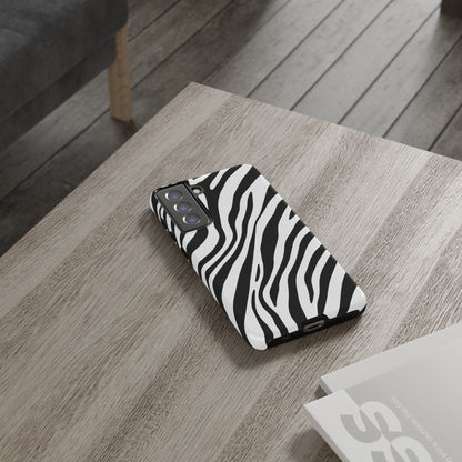 Modern Monochrome Zebra Print Phone Case