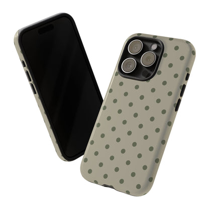 Green & Dark Green Dot Pattern Phone Case