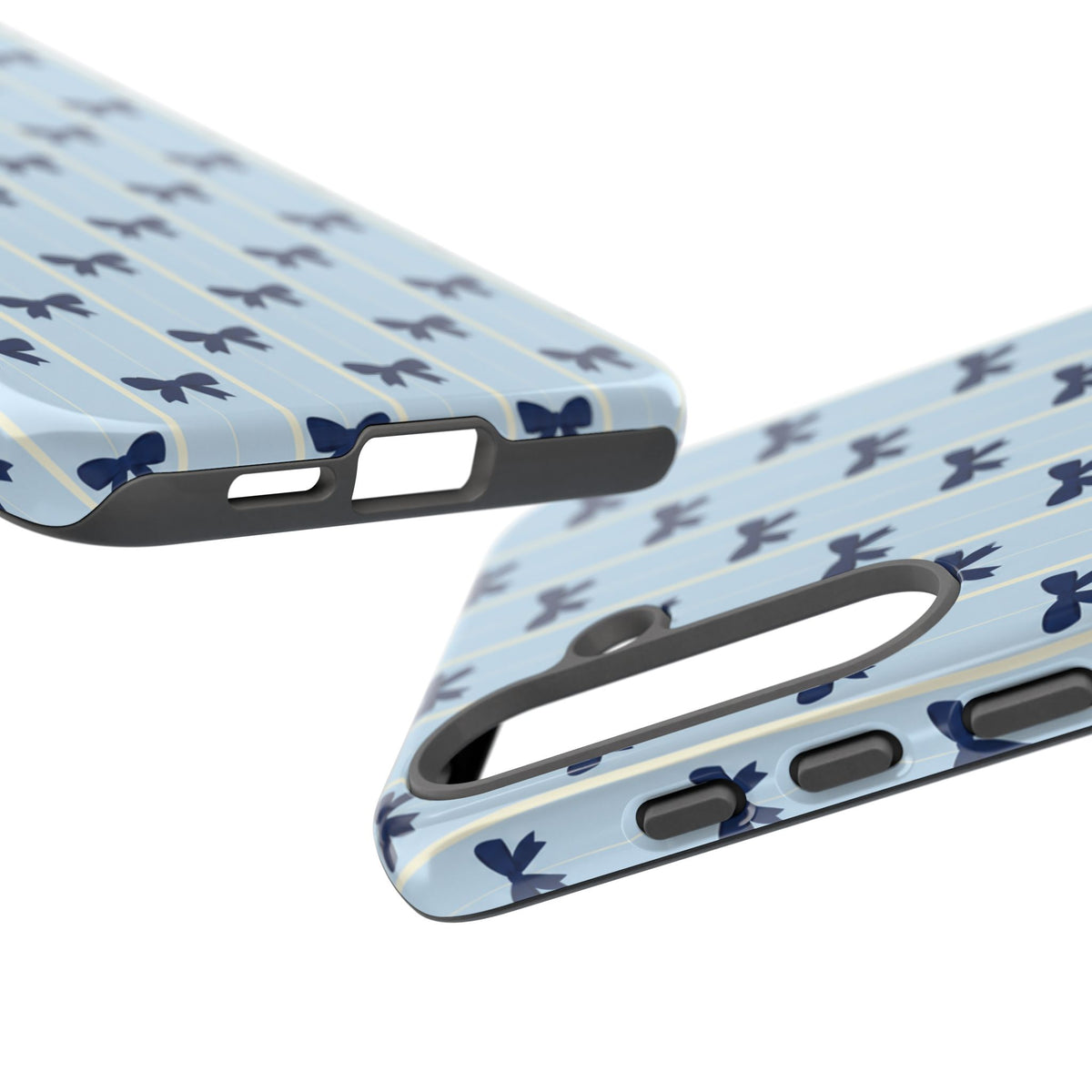 Retro Navy Blue Bow Pattern Phone Case