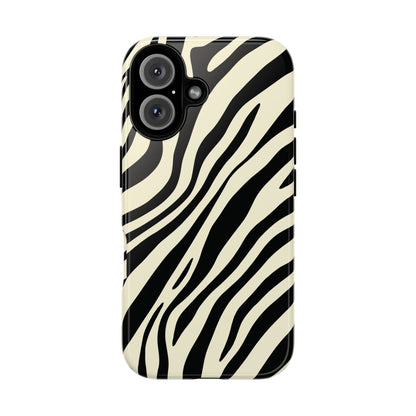 Modern Neutral Zebra Print Phone Case
