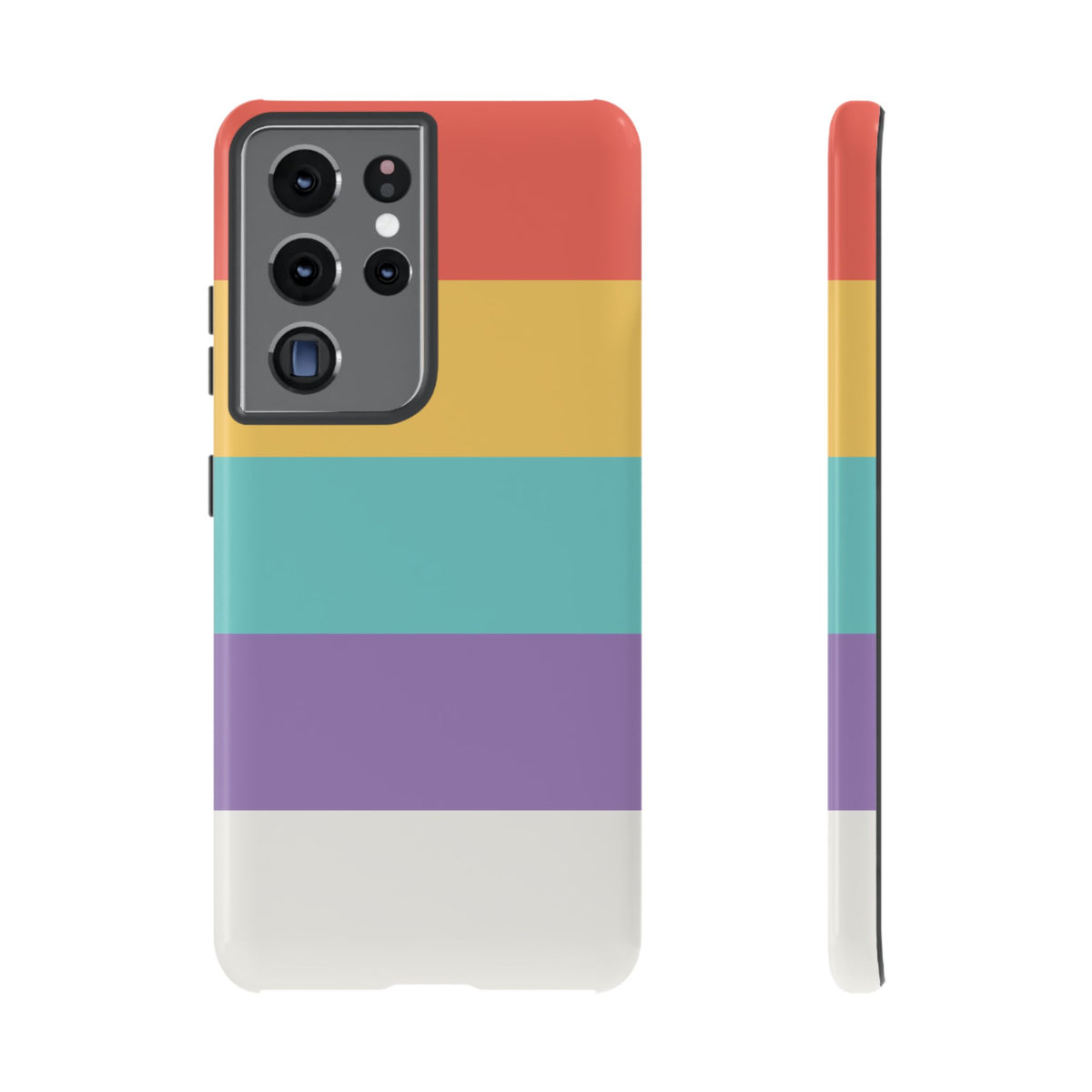 Pastel Rainbow Stripe Pattern Phone Case - Phone Case - Samsung Galaxy S21 Ultra / Glossy