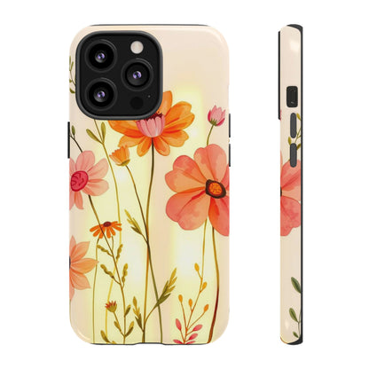 iPhone 13 Pro / Glossy Phone Case - Watercolour Bunch of Wildflowers Design Phone Case
