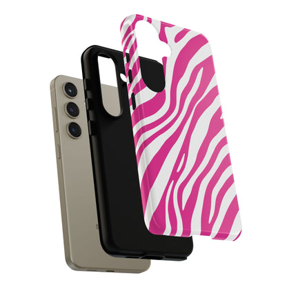 Modern Hot Pink Zebra Print Phone Case