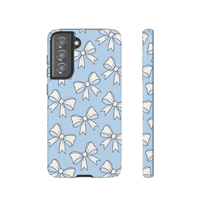 Chic Powder Blue Bow Pattern Phone Case