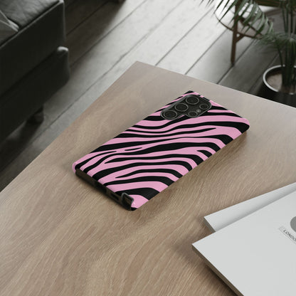 Modern Blush Zebra Print Phone Case
