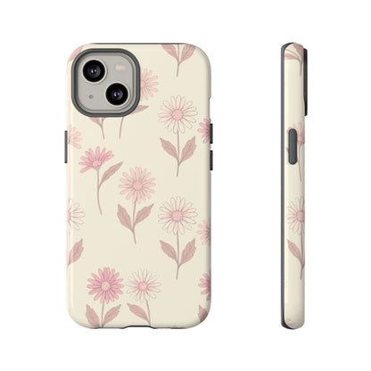 Pretty Blush Daisy Pattern Phone Case