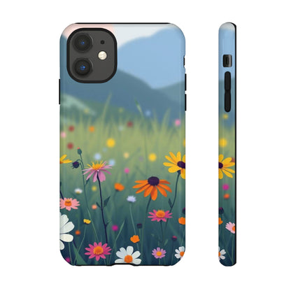 Vibrant Meadow Design Phone Case - Multicolor Phone Case - iPhone 11 / Glossy