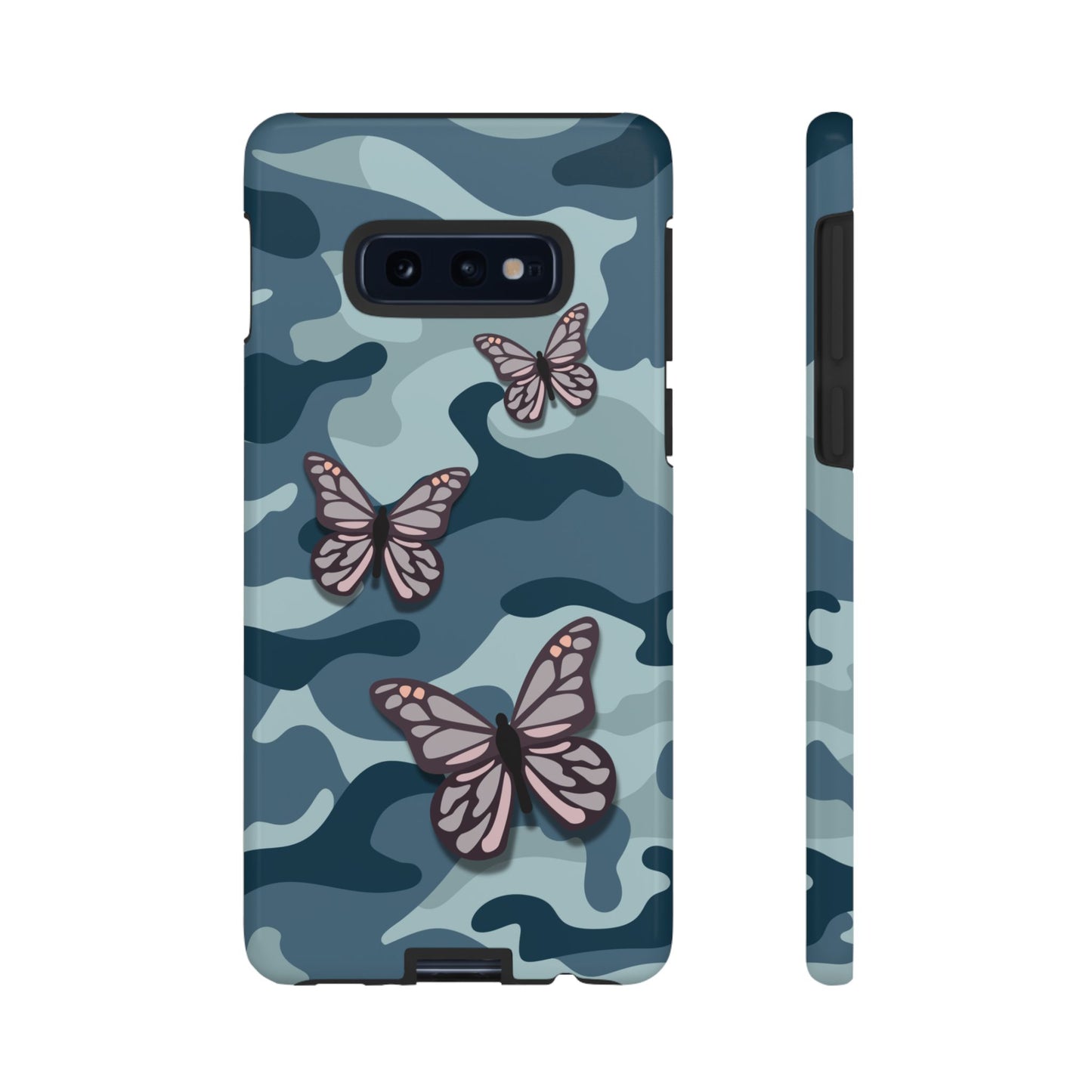 Dark Blue Butterfly Camo Phone Case - Blue Phone Case